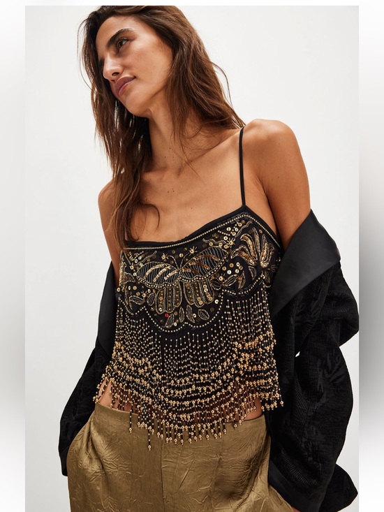 Free People Tops - Free People Night Moves Fringe Top- size Small